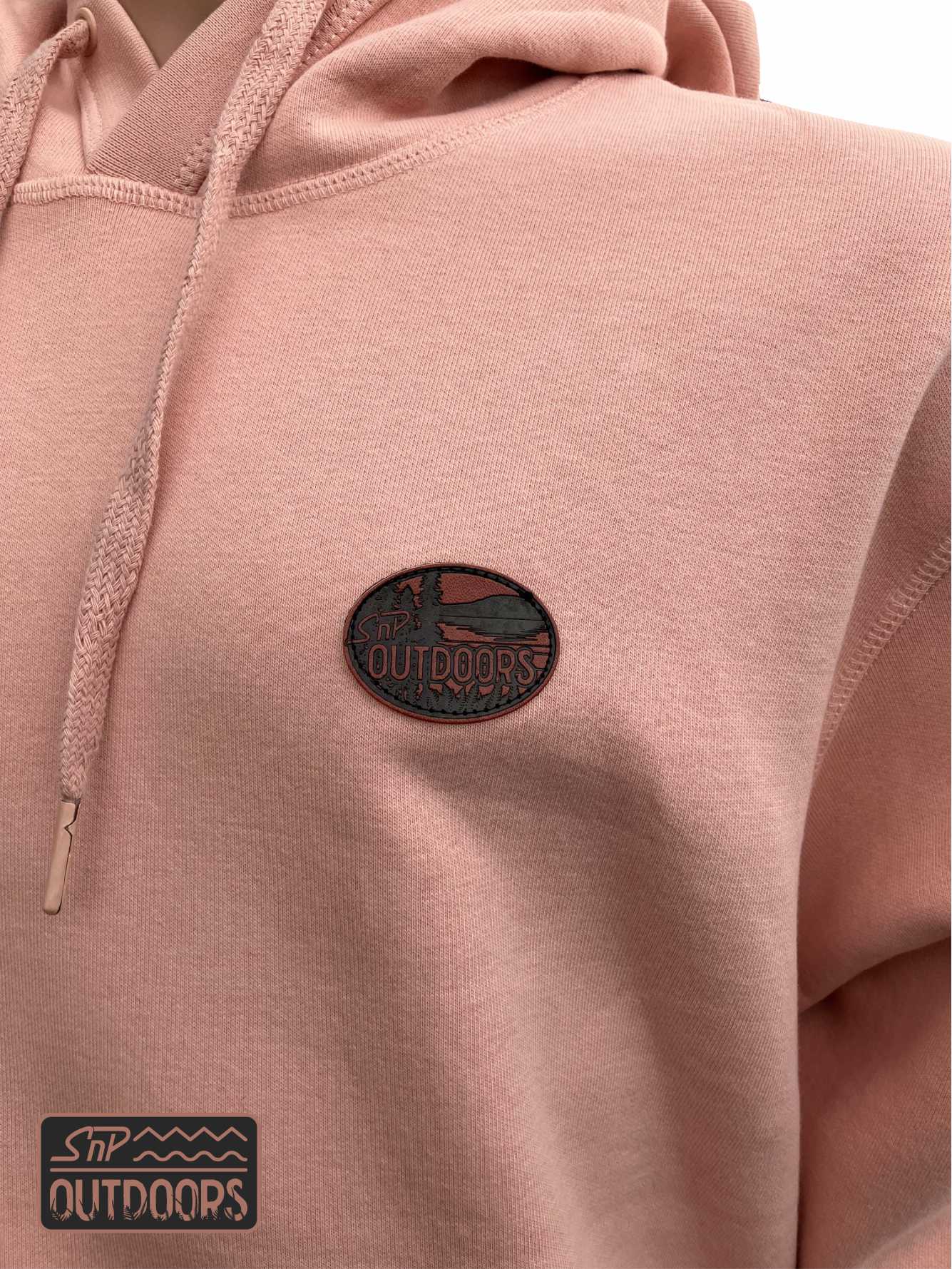 SnP Outdoors Fishing Hoodie - Dusty Rose with Snapper