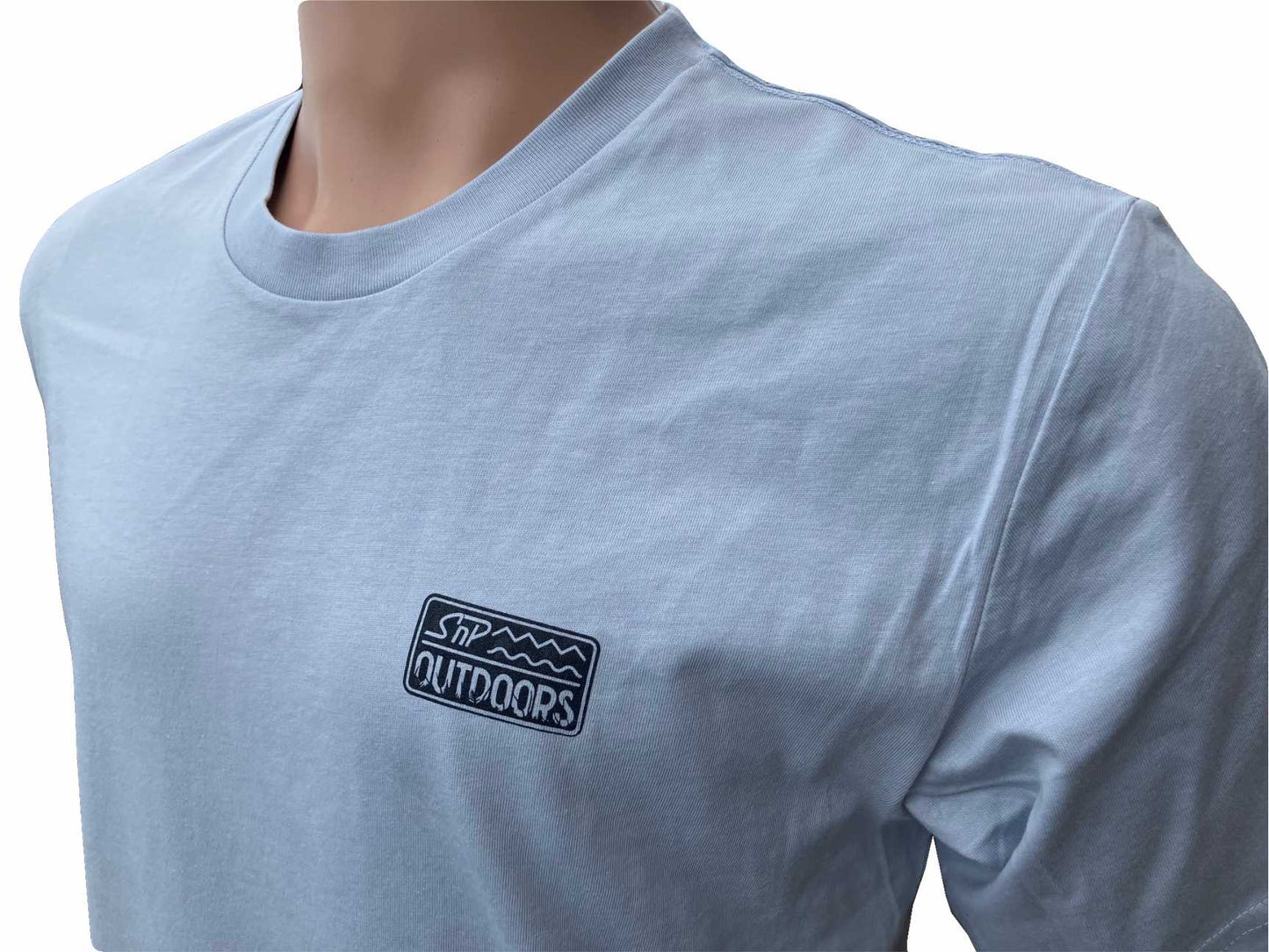 SnP Outdoors Adult Hunting tee - Powder Blue with Black Boar