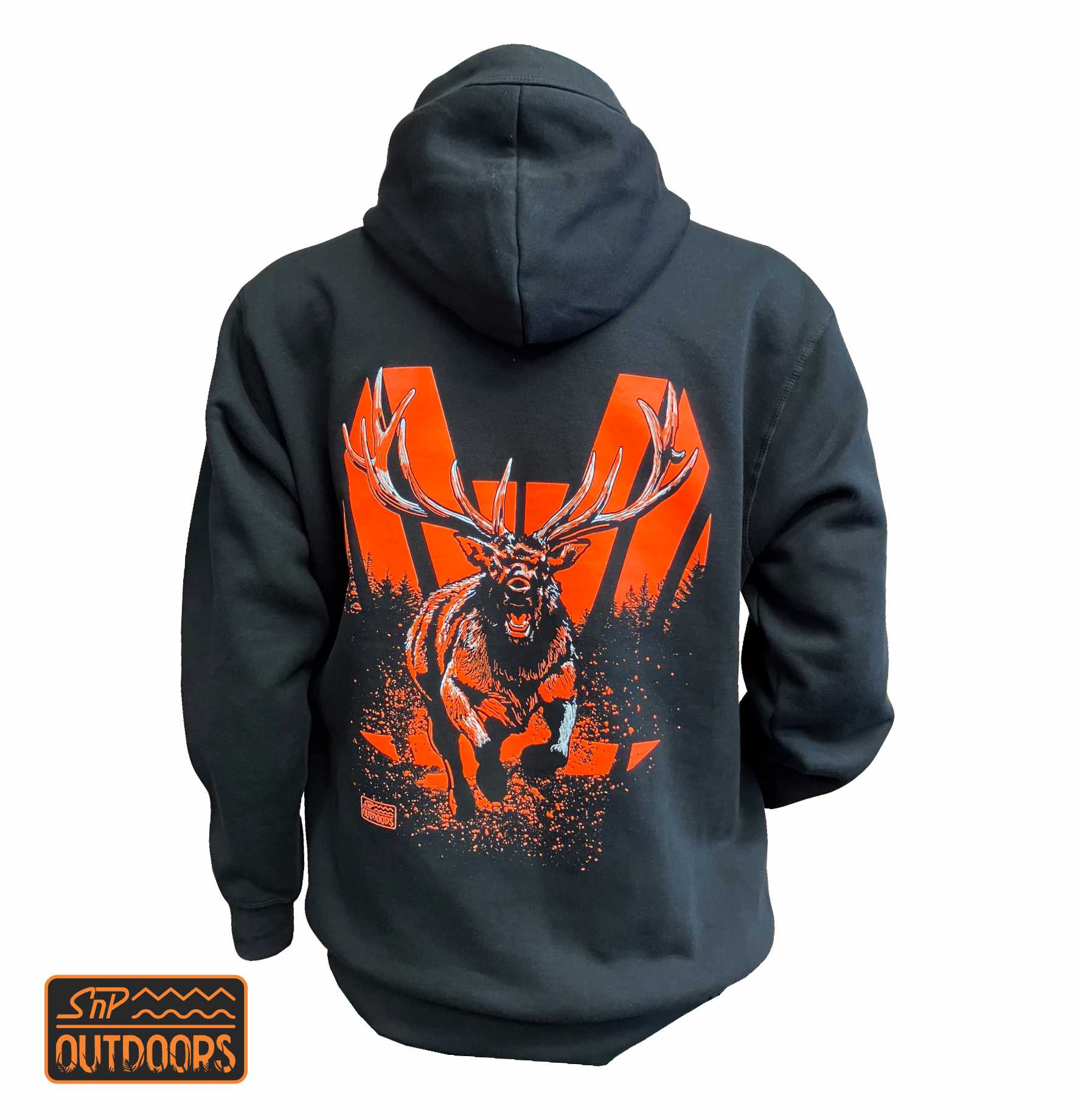 SnP Outdoors Hunting Hoodie Fluoro Orange Stag – Stitch n Print