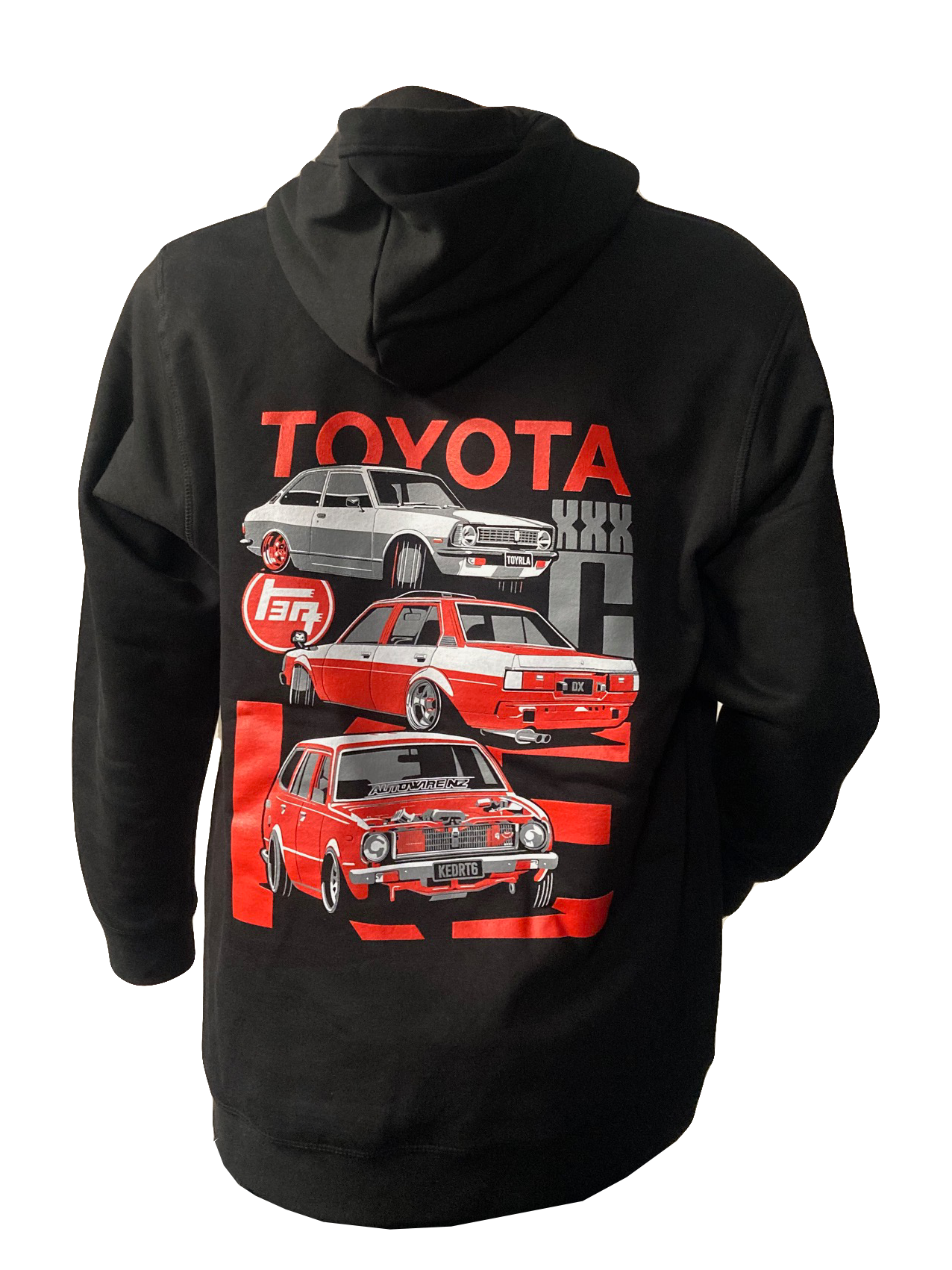 Toyota KE Printed Hoodie Stitch n Print Rotorua