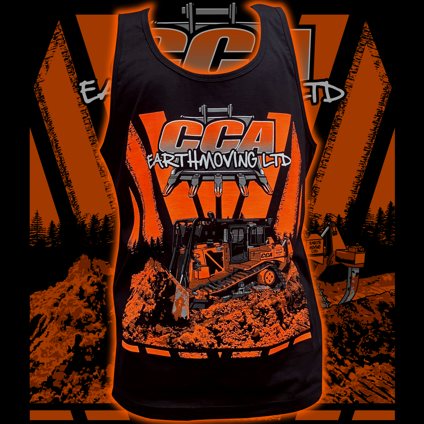 Custom Chevron Design Package (coloured ink on black garments)  --  Enquire for a quote.