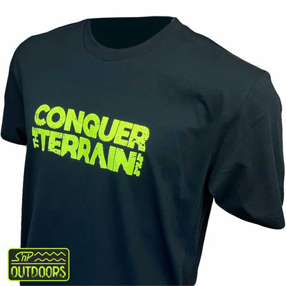 SnP Outdoors Conquer the Terrrain 4x4 tee - Fluoro yellow FJ40