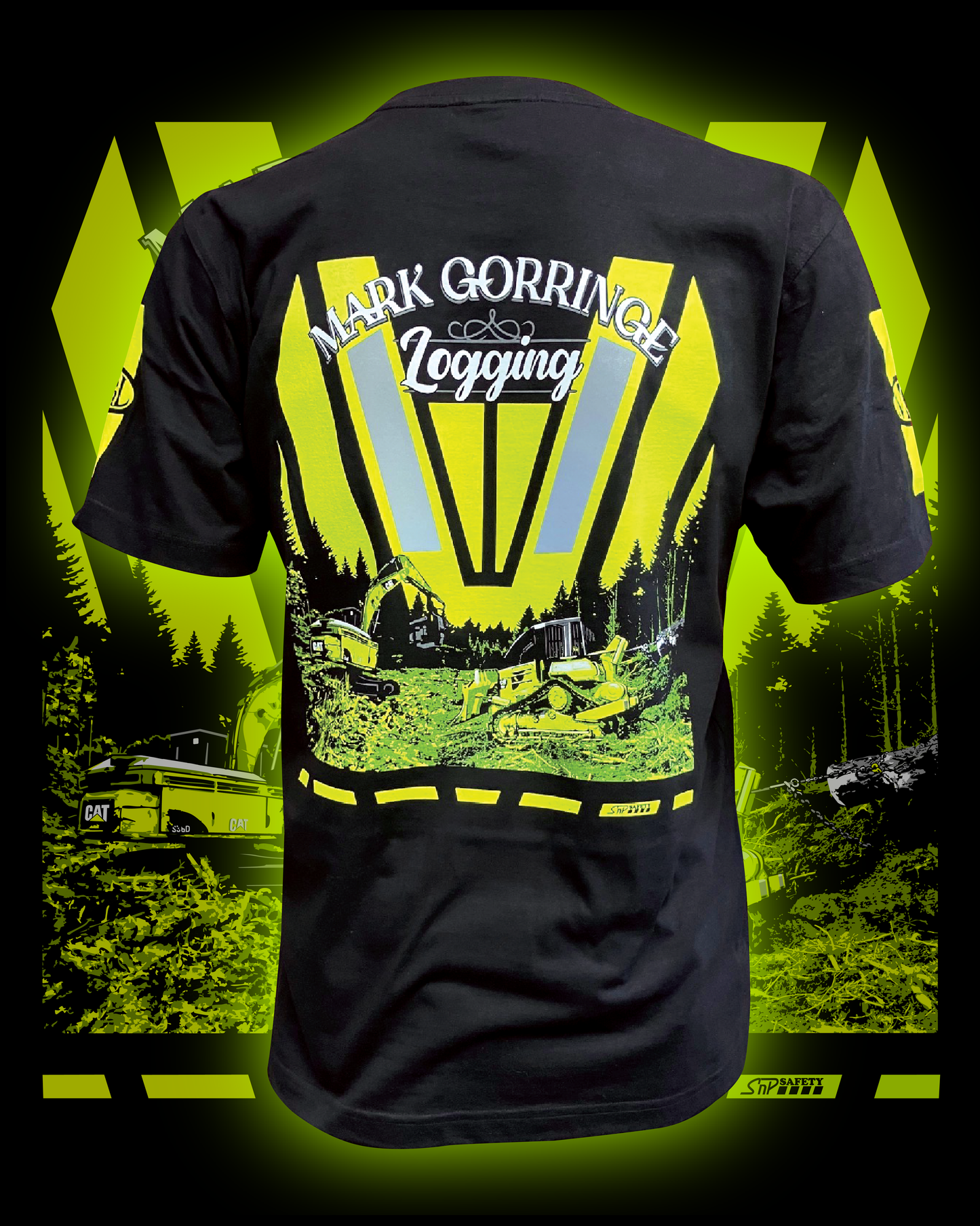 Custom Chevron Design Package (coloured ink on black garments)  --  Enquire for a quote.