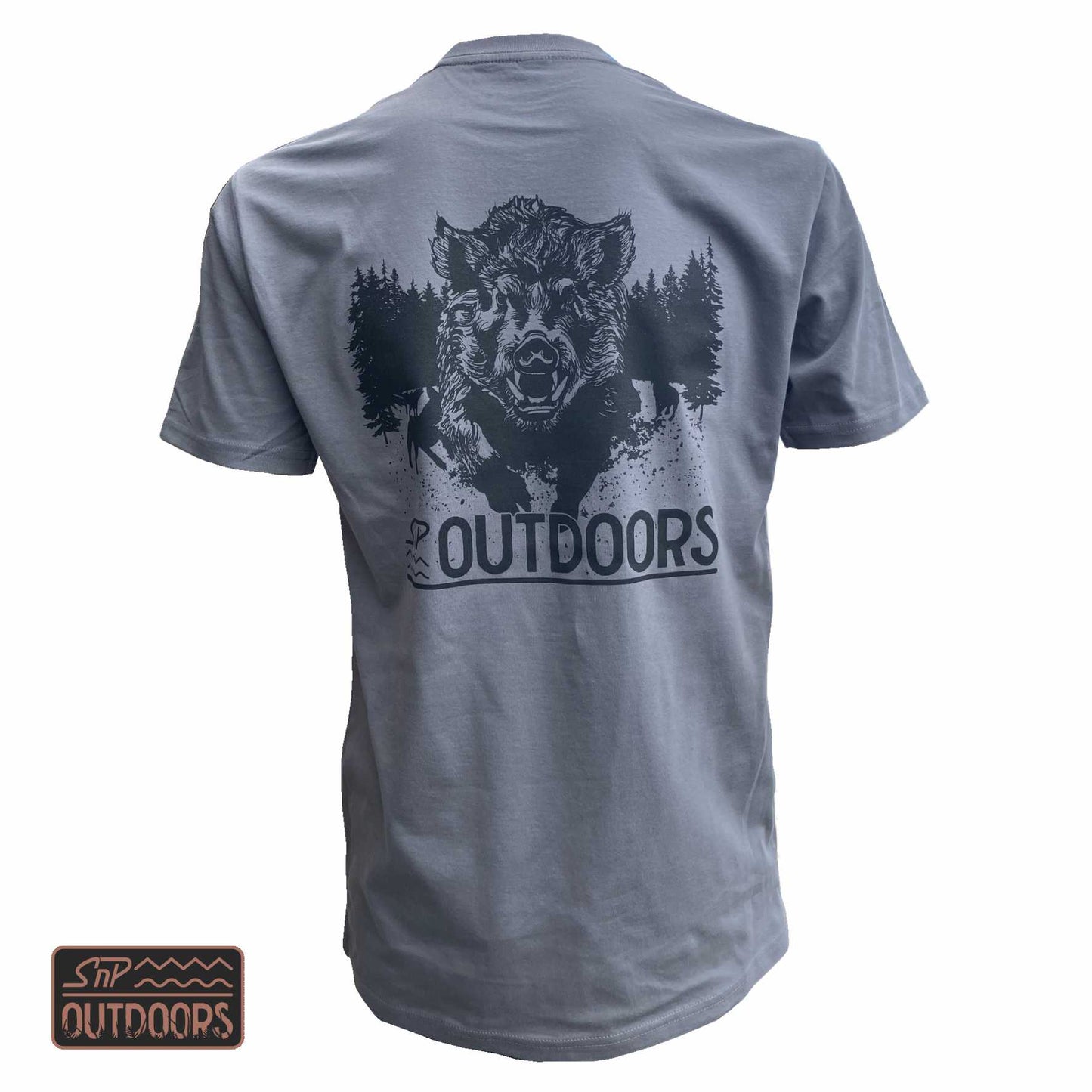 SnP Outdoors Adult Hunting tee - Shadow with Black Boar