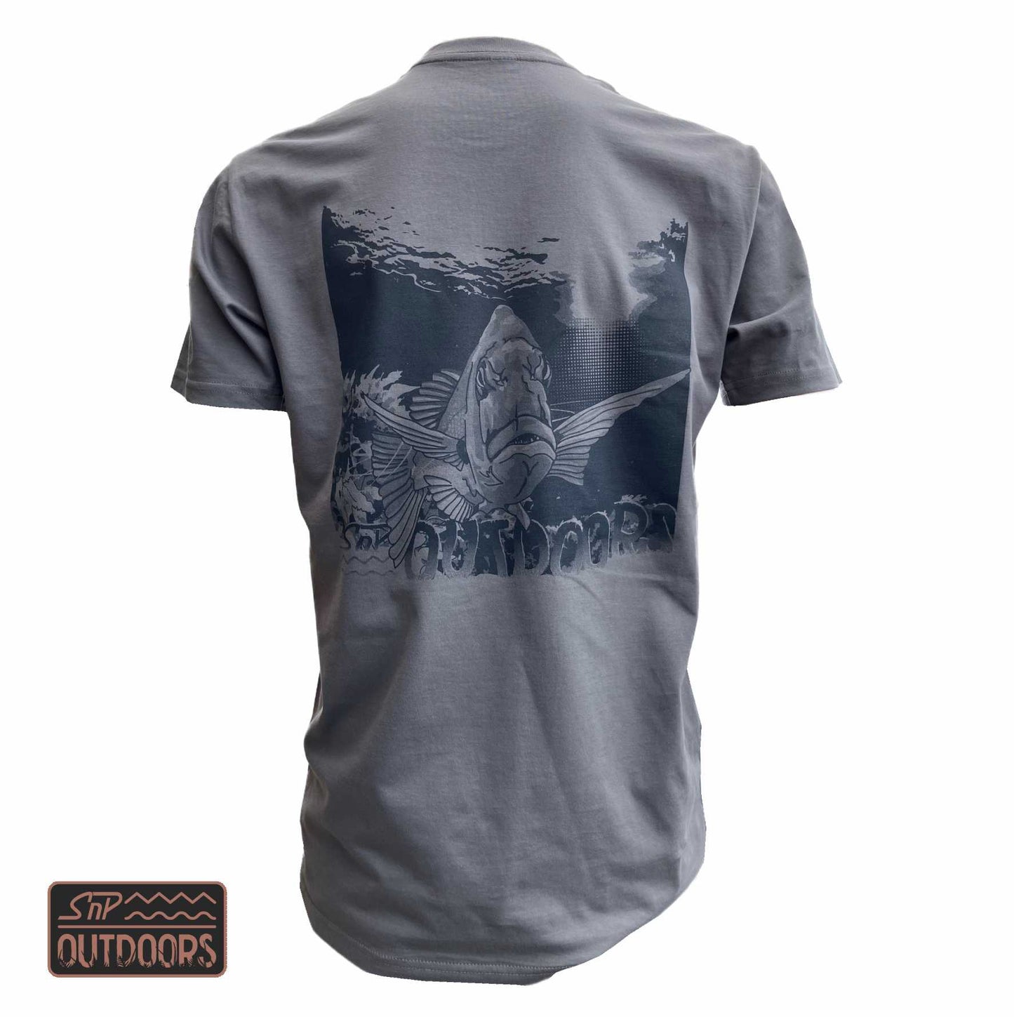 SnP Outdoors Adult Fishing tee - Shadow with Snapper