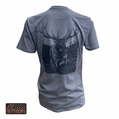 SnP Outdoors Adult Hunting tee - Shadow with Black Stag