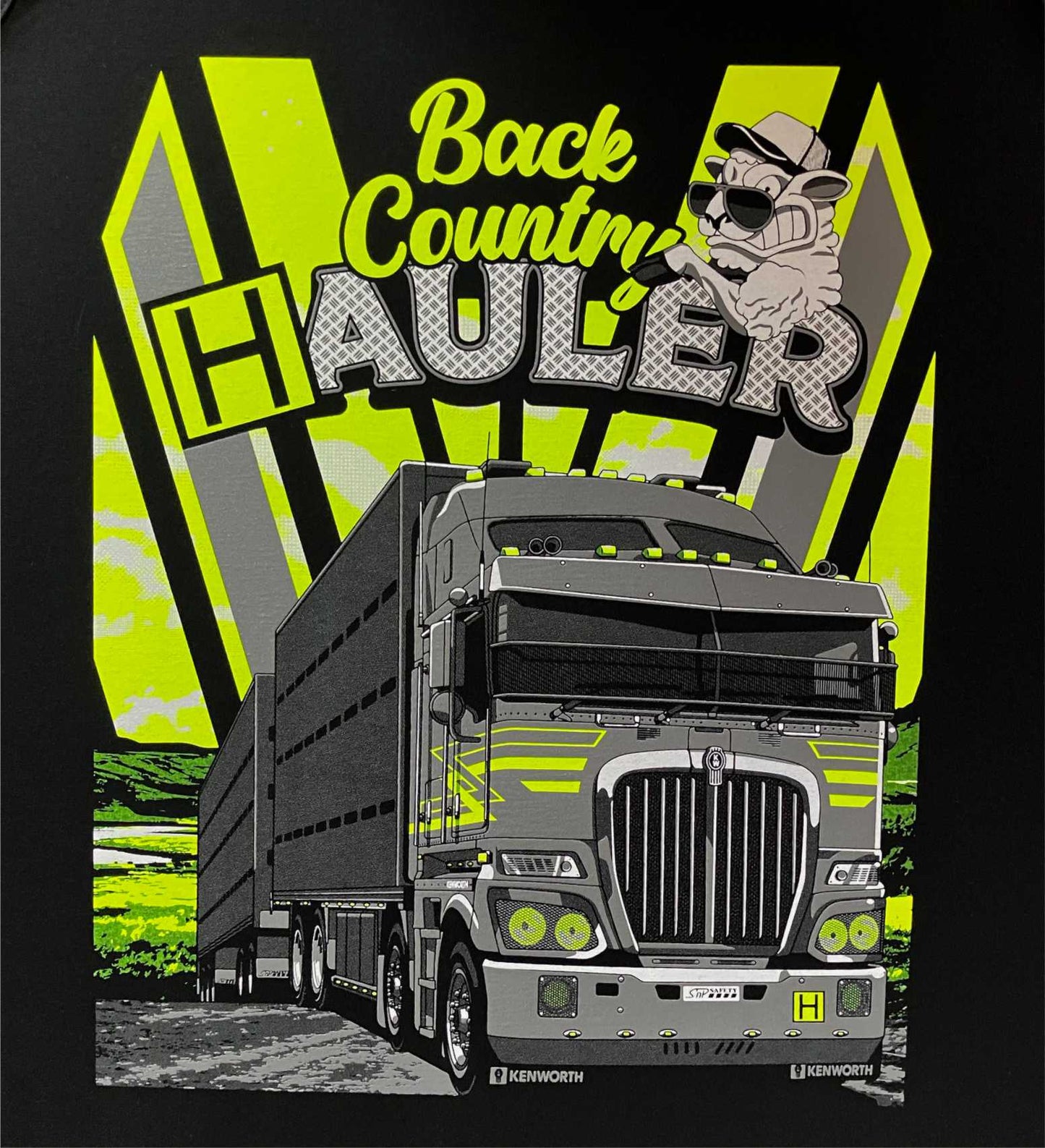 SnP Safety Custom Hi-Vis Back Country Hauler Trucking Singlet