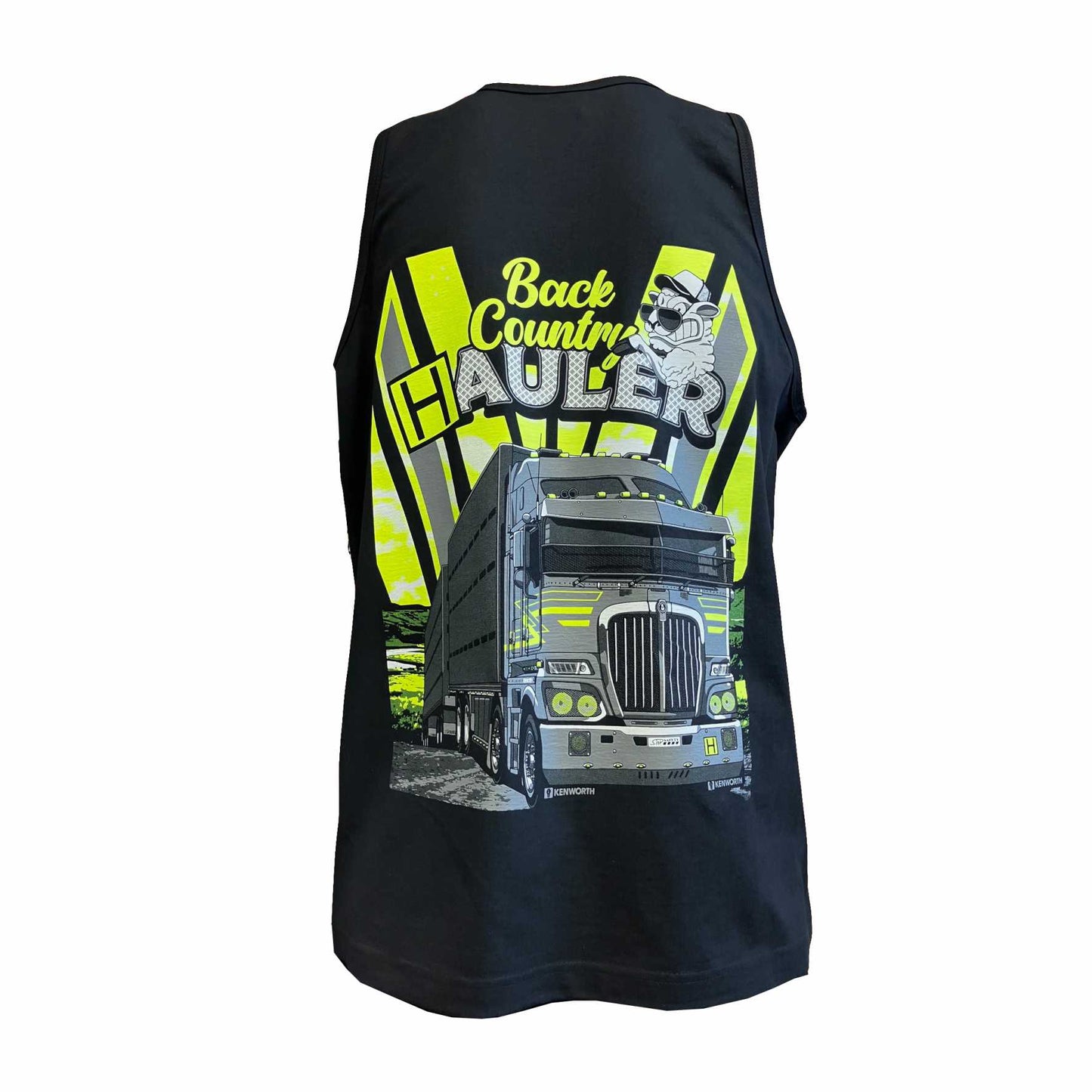 SnP Safety Custom Hi-Vis Back Country Hauler Trucking Singlet