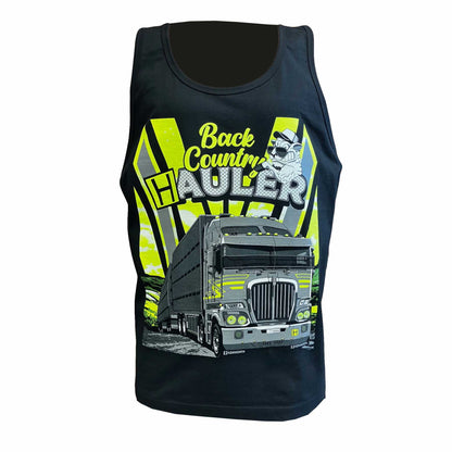 SnP Safety Custom Hi-Vis Back Country Hauler Trucking Singlet