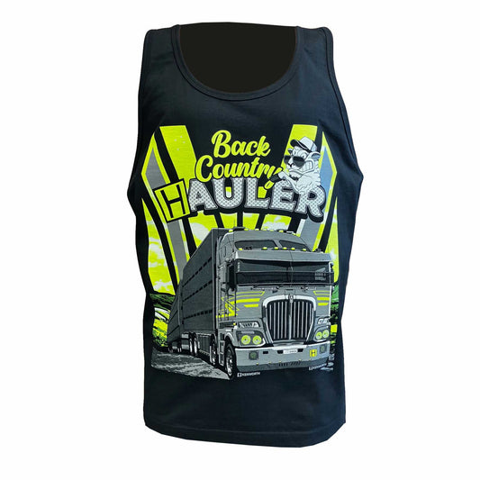 SnP Safety Custom Hi-Vis Back Country Hauler Trucking Singlet
