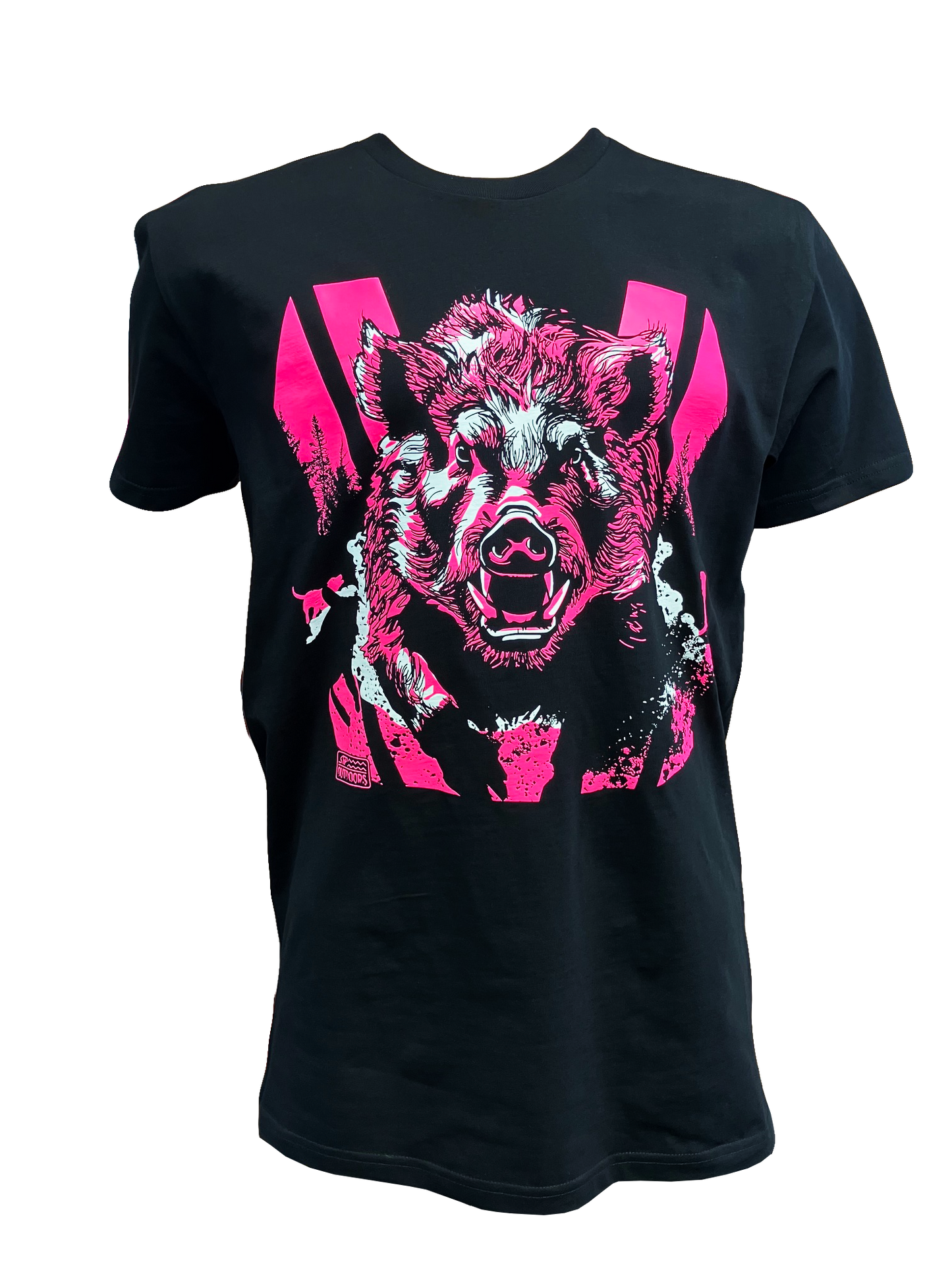 SnP Outdoors Adult Hi-Vis Hunting tee - Fluoro Pink Boar