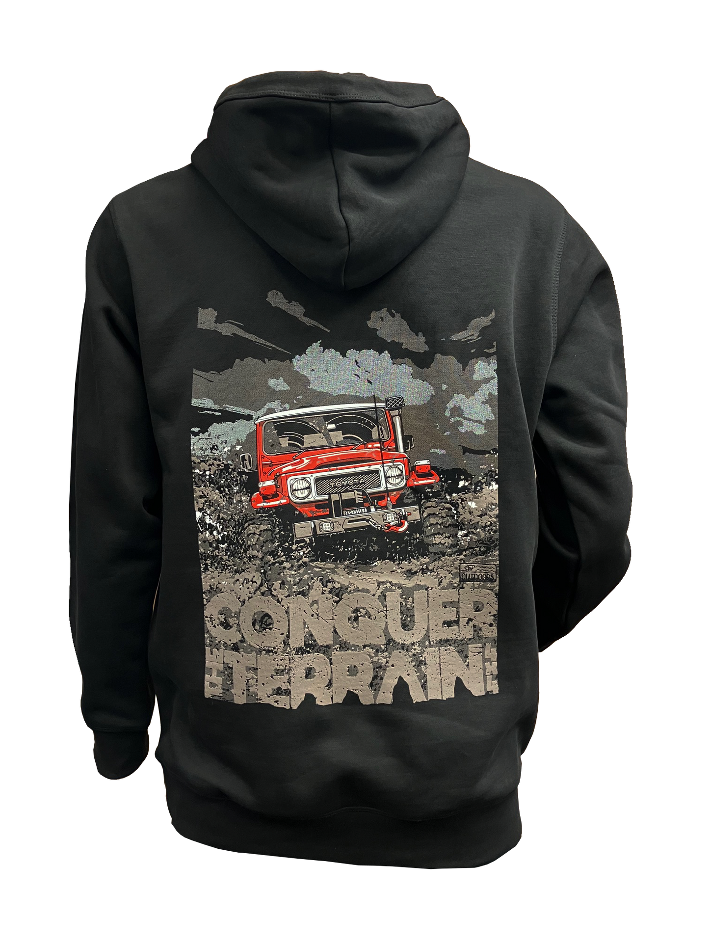 SnP Outdoors Conquer the Terrrain 4x4 tee - Red FJ40
