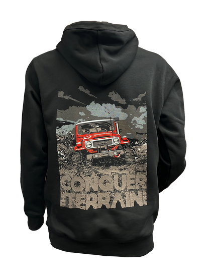 SnP Outdoors Conquer the Terrrain 4x4 tee - Red FJ40