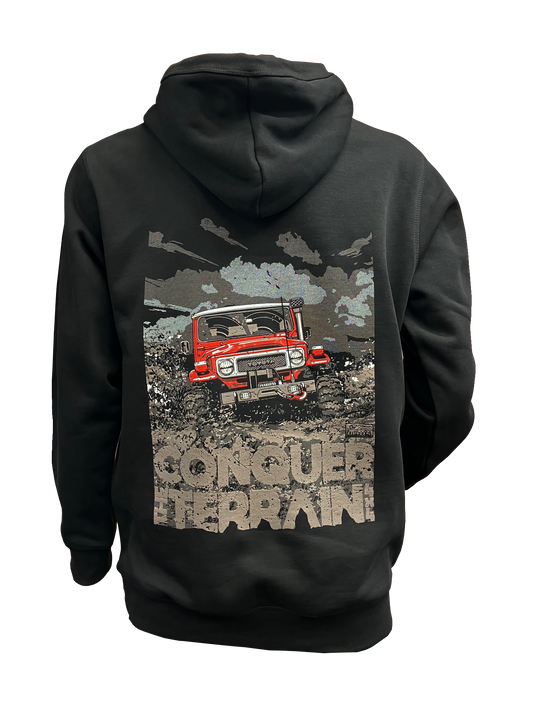 SnP Outdoors Conquer the Terrrain 4x4 tee - Red FJ40