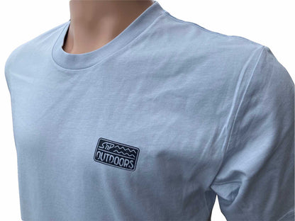 SnP Outdoors Adult Hunting tee - Powder Blue with Black Stag
