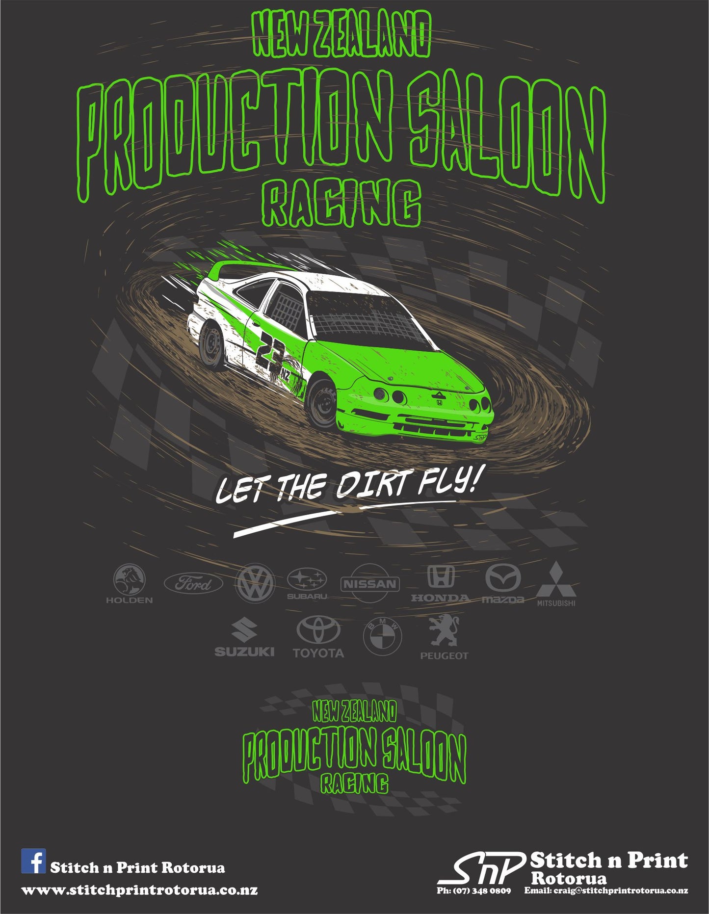 NZ Production Saloon Racing - Short Sleeve Tee