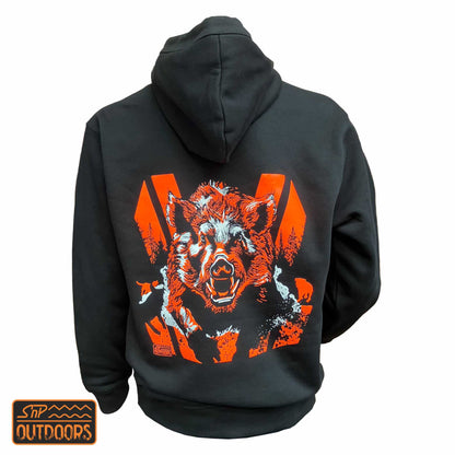 SnP Outdoors Hunting Hoodie - Fluoro Orange Boar