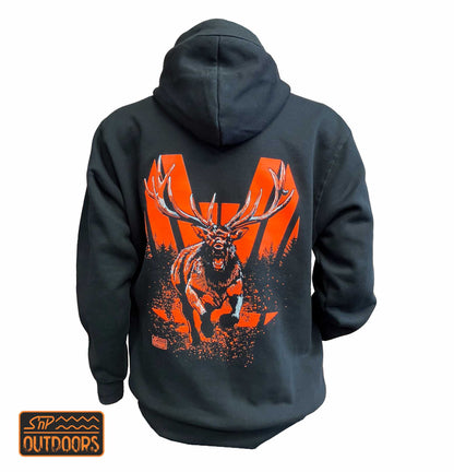 SnP Outdoors Hunting Hoodie - Fluoro Orange Stag