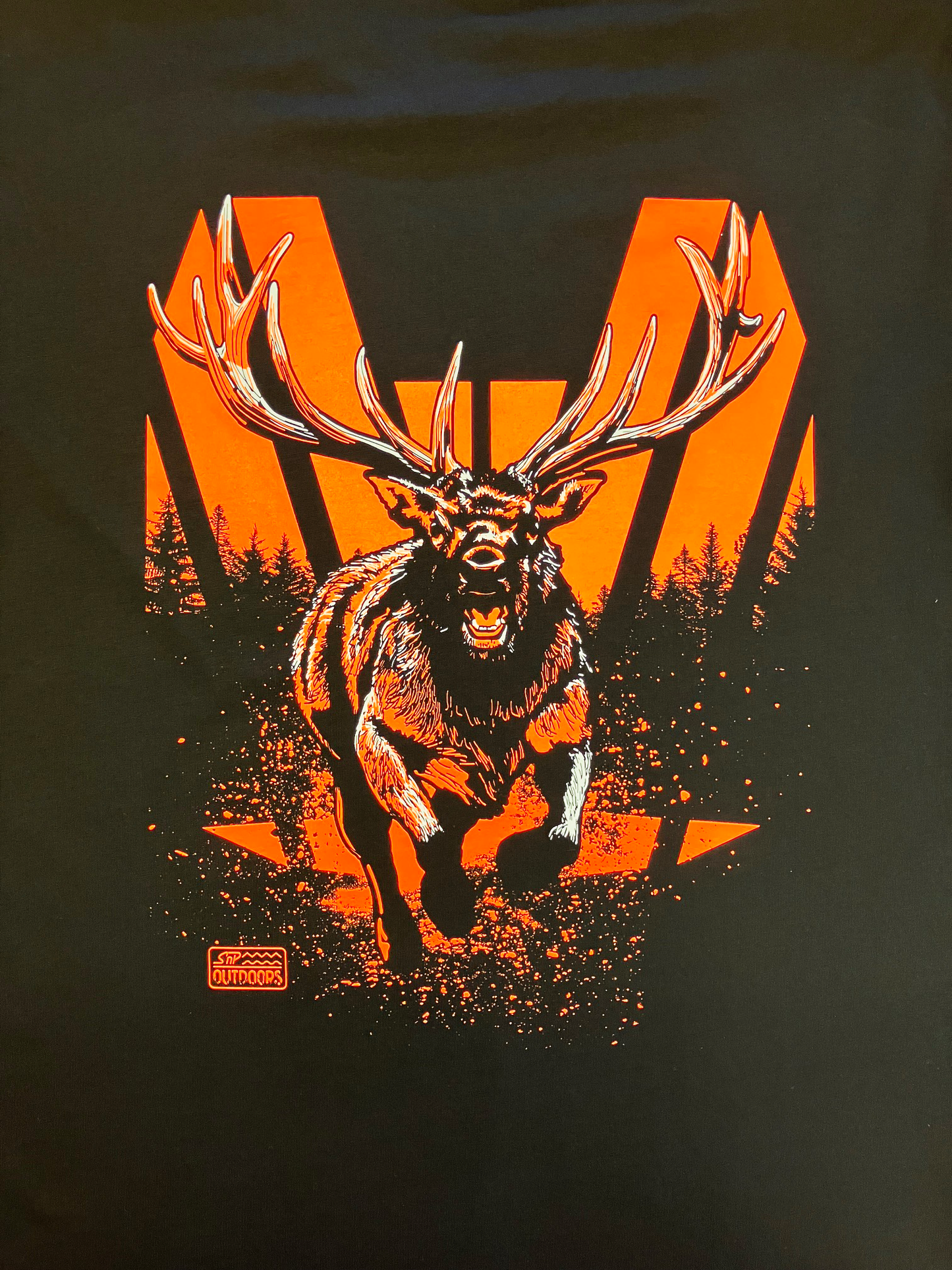 SnP Outdoors Hunting Hoodie - Fluoro Orange Stag