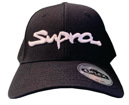 Supra - 3D Embroidered - UFlex Curve Peak Cap - BLACK