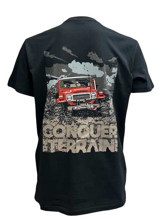SnP Outdoors Conquer the Terrrain 4x4 tee - Red FJ40